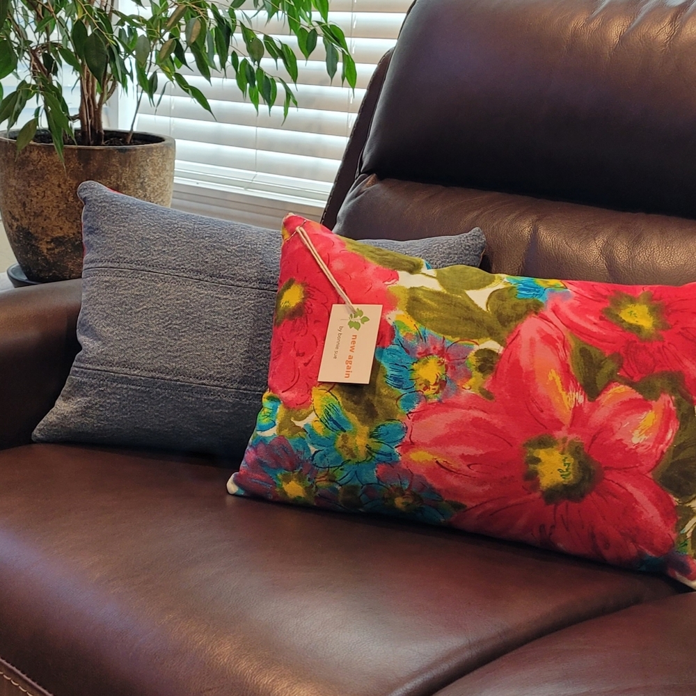 Floral and Denim Pillow Covers